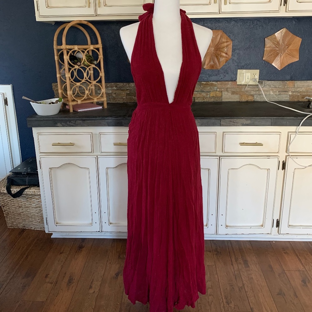 Jen's Pirate Booty Red Maxi Dress Size Small